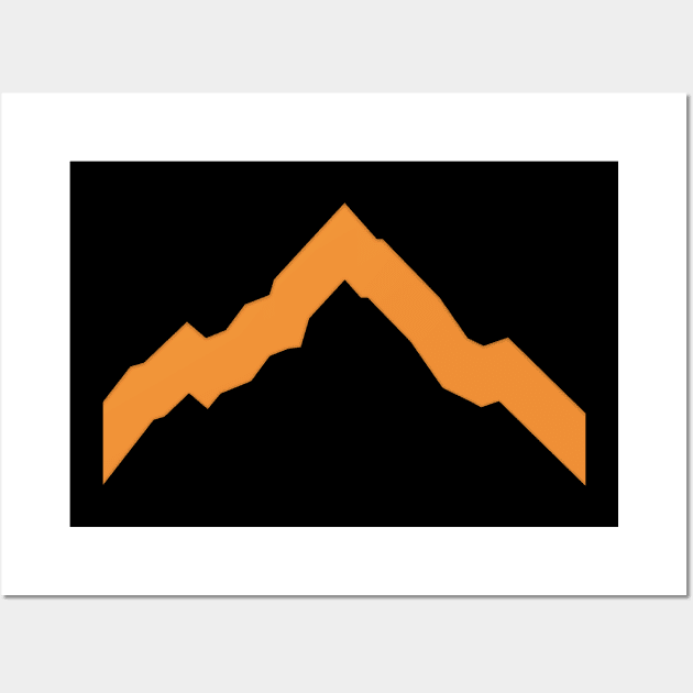 Be In large orange mountain logo Wall Art by becomingintermediate20